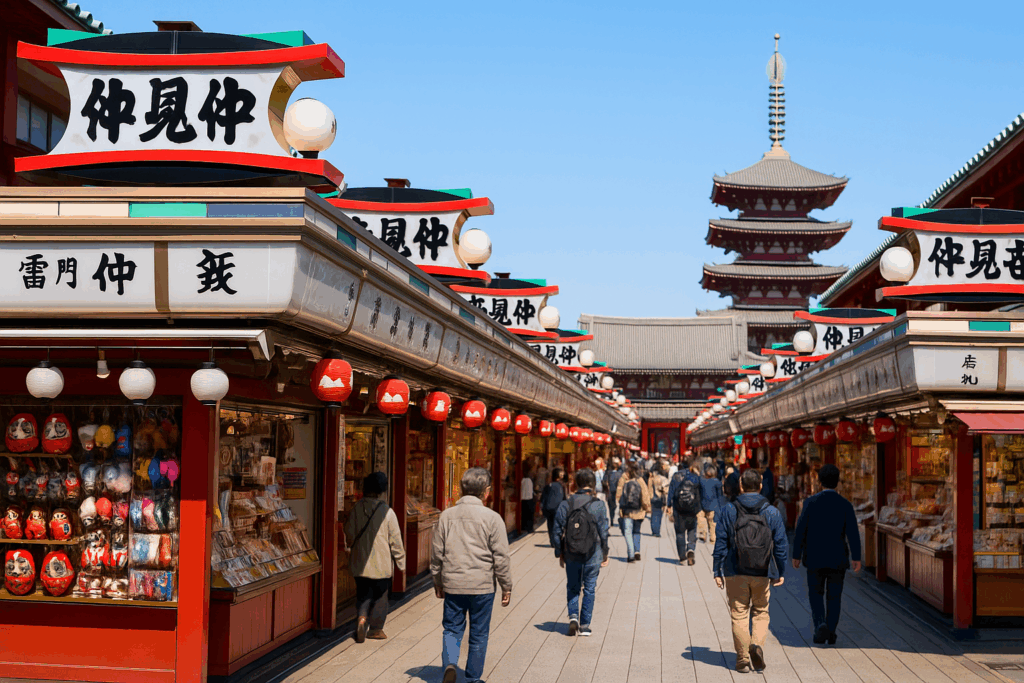 浅草寺と仲見世商店街